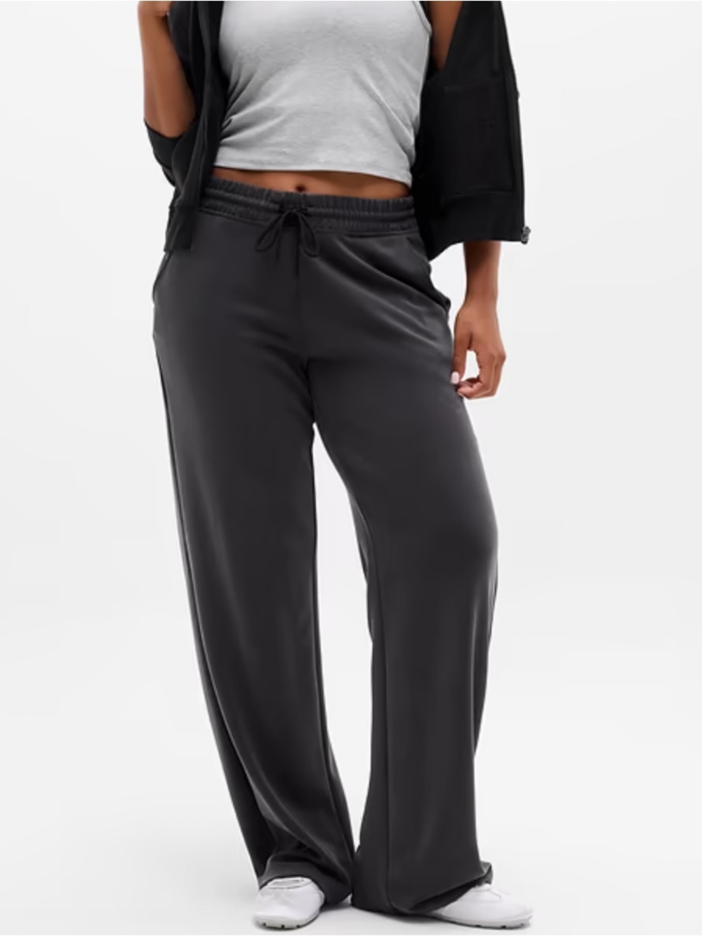 Athleta Seasoft Straight Pants Women’s Medium Mid Rise Straight Pants Gray AA
